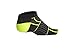 Mission Men's Performance No Show Socks - 2 Pack Black/High Vis Green/Grey M