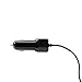 BoxWave Car Charger Compatible with Jitterbug Flip - Car Charger Plus, with Extra USB Port and Integrated Built-in Cable - Black