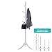 Vlush Free Standing Coat Rack, 8 Hooks Wooden Coat Hat Tree Coat Hanger Holder Enterway Hall Tree with Solid Rubber Wood Base for Coat, Hat, Clothes, Scarves, Handbags, Umbrella-White