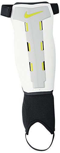 Nike Youth Charge Shinguard, White/Volt/Black (X-Large)