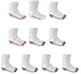 Fruit of the Loom Boys' Big 10-Pair Half Cushion Crew Socks, White assort, Large (Shoe Size: 3-9)