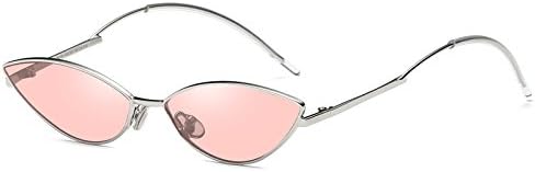 SIKYGEUM Sexy Small Cat Eye Sunglasses Women Retro Slim Metal Frame Droplet Temple