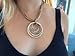 Sunlight Goddess Pendant Necklace in Burnished Copper and Brass Silver