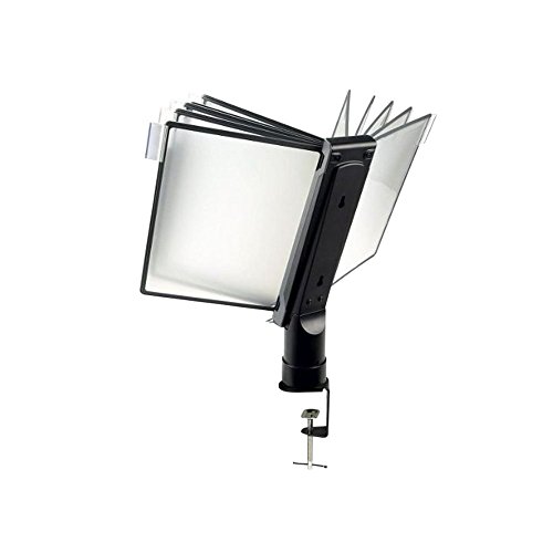 Aidata FDS011L Desk Clamp Reference Organizer, Black, Clear and Efficient Organization and Presentation of Reference Materials, Product Viewing Height from Desk 340mm (13.4″) up To 660mm (25.98″)