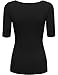 Fifth Parallel Threads FPT Women's Basic Scoop Neck Cuffed Half Sleeve Top (Updated Size)