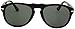 Persol PO0649 Aviator Sunglasses, Black/Green, 54 mm