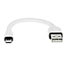 dCables Bendy & Durable Short Micro USB Charging Cable - 7 Inch - White - for Android