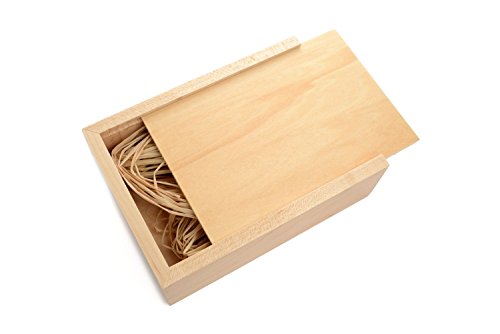 Maple 4 x 6 Photo Box – Holds up to 125 Prints – Filled with Raffia Grass