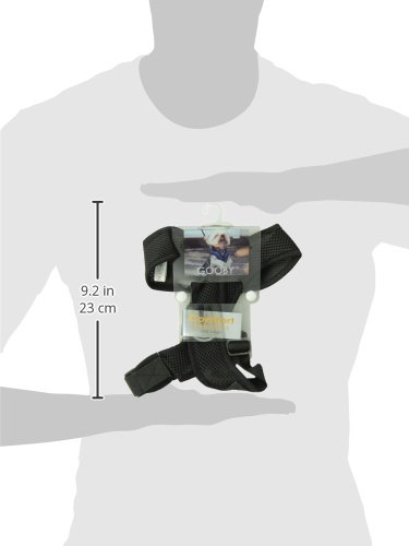 Gooby Choke Free X Frame Soft Harness with Micro Suede Trimming for Small Dogs, Large, Black