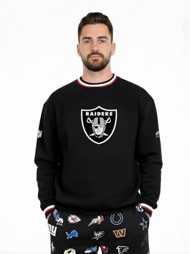 OOSC Mens Las Vegas Raiders Sweatshirt, Black, L EU