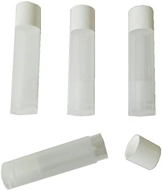 DIY Natural Products 25 Pack Clear Tubes/White Lids .15oz USA Make Your Own: Lip Balm Gloss Shimmer Stain Color Sealer Primer Plumper Health Care Products To Medicate Moisturize SPF Protect Sunscreen