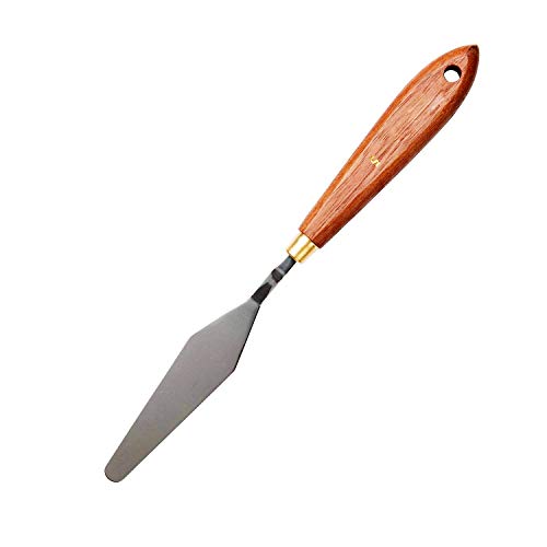 ATWORTH 5-Piece Painting Knives Scrapers Artist Palette Knife Set with Flexable Blades & Comfort Hardwood Grips