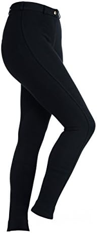 Genuine Sheldon Plain Jodhpurs By Discount-Equestrian All Sizes & Colours (BLACK, 24" UK6)