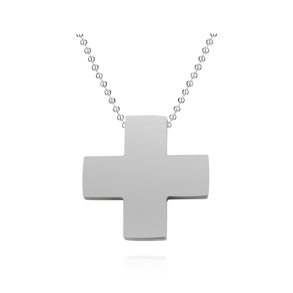 MayDee NEON GENESIS Alloy Cross Pendant Necklace Katsuragi Misato Cosplay Jewelry Beads Chain Charms Amulet Necklaces