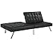 Best Choice Products Modern Leather Futon Sofa Bed Fold Up & Down Couch Recliner Lounger Sleeper Furniture Bk