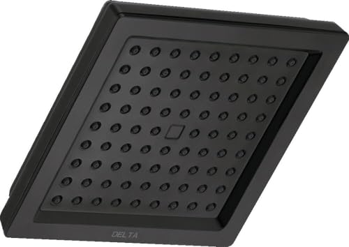 DELTA FAUCET RP62283BL Einstufiger Regenduschkopf Duschkopf, Mattes Schwarz