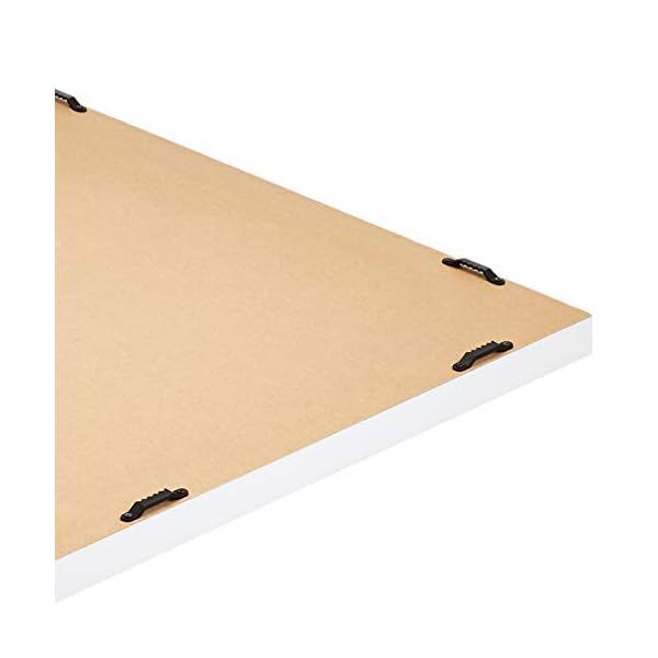 AmazonBasics Rectangular Wall Mirror 16″ x 20″ Standard Trim, White