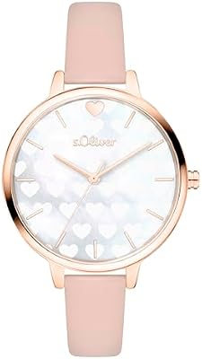 Montre pour Femme - Ronde - Or Rose - 36 mm - Élégante Montre pour Femme en métal avec Mouvement à Quartz - Étanche à 3 ATM - Résistante aux Rayures