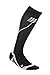 CEP Men's Progressive+ 2.0 Run Socks, Size IV (Calf 15.5-17.5-Inch), Black/Grey