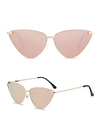 SOJOS Cateye - Gafas de sol para mujer, estilo retro, vintage, con montura de metal