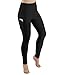 ODODOS Women's High Waist Yoga Pants with Pockets,Tummy Control,Workout Pants Running 4 Way Stretch Yoga Leggings with Pockets,Black,Medium