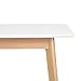 GreenForest Dining Table Mid Century Modern Rectangular Kitchen Leisure Table with Solid Wooden Legs 47.2'' x 27.6''x 30'', White