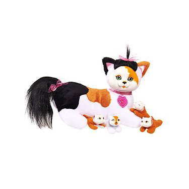 Kitty Surprise Plush Calico Cat & Kittens - 