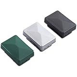 10 Stck. Zaunpfahlkappe rechteckig 60x40 mm Grau Kunststoff