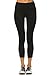 Mono B Women's Stretch Knit Capri Leggings with Mesh Paneled sides S Black