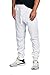 PROGO USA Men's Joggers Sweatpants Basic Fleece Marled Jogger Pant Elastic Waist (XX-Large, White)