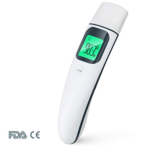 Digital Baby Thermometer for Fever, Instant Read, Infrared Medical Ear&Forehead, Prymax FC-IR101 FDA Approved. Temporal. for Kids, Infant, Adults, at Home. LCD Display, 35 Readings, 2 AAA Batteries.