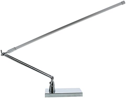 PureOptics LED Bar Desk Lamp with Adjustable Boom Arm, Desk Clamp Mount Included, Chrome (VLED530)