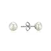 JewelryPalace Women's 6-10mm Freshwater Cultured Pearl Button Ball Stud Earrings 925 Sterling Silver