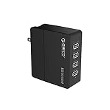 ORICO 34W 4-Port USB Wall Charger Charging Station PowerPort 4, Multi-Port USB Charger with Foldable Plug for iPhone SE / 6s / 6 / 6 Plus, iPad Air 2 / Pro, Samsung Galaxy S7 / S6, Note 5, LG G5 and More