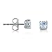 Aquamarine Stud Earrings Set in Sterling Silver (4mm 1/2ct tgw)