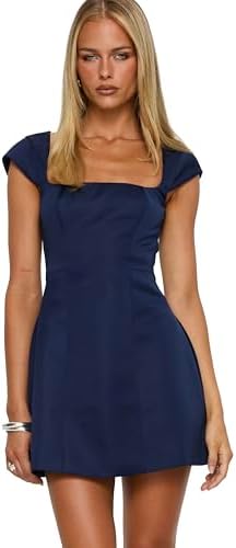 carlita dress princess polly Princess Polly Carlita Mini Dress Blue at Amazon Women's Clothing store