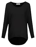 JJ Perfection Women's Casual Boat Neck Slub Knit Long Sleeve T-Shirt