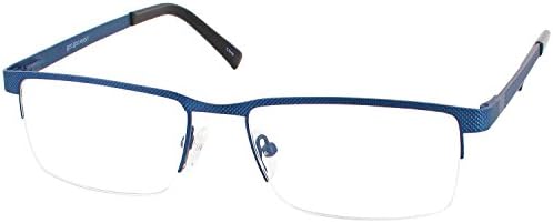 Goo Goo Eyes 846 Progressive No Line Bifocal Designer Reading Glasses, Man Of Steel Blue, +1.00