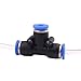 Push Fittings 4mm or 5/32 OD - DERNORD 10 Pack Plastic Push to Connect Fitting Tee Quick Fittings Lock