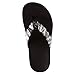 Vionic Women's Tide Sequins Toe Post Sandals - Ladies Flip Flop Sandals with Concealed Orthotic Arch Support White Black 8 Medium US