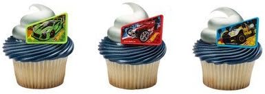 Hot Wheels Way 2 Fast Cupcake Rings - 24 pc