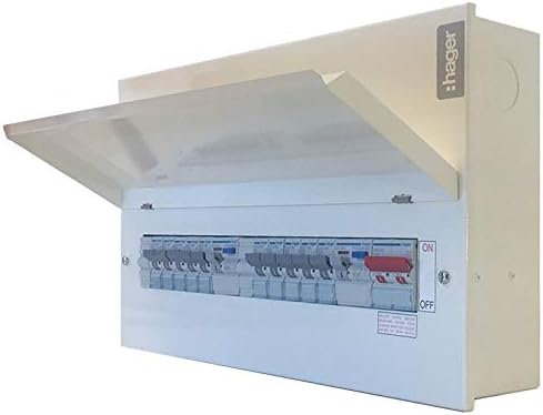 Brand New LINE Hager 18TH Edition Consumer Unit. Released 2019. 10W Metal Split Load 5+5 Consumer Unit with 8 MCB & Round KO Fully Amendment 3 Compliant VML955RK.