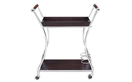 Royaloak Hawai Service Trolley (Silver and Black)