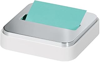 Post-it Dispenser Sticky Dispenser, White & Silver, Easy One Handed Dispensing (STL-330-W)