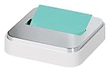 Post-it Dispenser Sticky Dispenser, White & Silver, Easy One Handed Dispensing (STL-330-W)