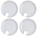 Cobble Creek (4 Pack) Plastic Appetizer Plates With Wine Glass Holder for Parties, Weddings, Holiday