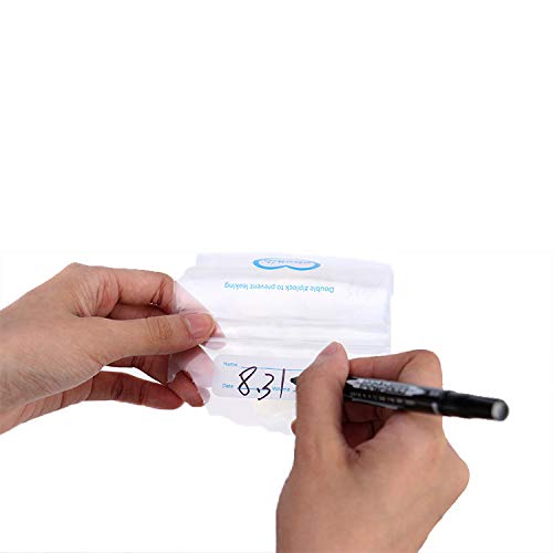 60 Count Breastmilk Storage Bags 10 Oz/300ml Breastfeeding Freezer Storage Container Bags for Breast Milk BPA Free & Comes Pre-sterilized with Leak Proof & Accurate Measurements (10 Oz/300 ml)