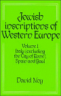 Jewish Inscriptions of Western Europe Vol. 1 : Italy (Excluding the City of Rome), Spain and Gaul, Noy, David, 052144201X