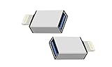 iPhone OTG Adapter 2 Pack, Adwox Lightning 8-Pin to USB Female OTG Adapter for iPad 4 and iPad Mini