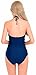 Womens One Piece Sexy Plunge Neck Strappy Swimsuit Swimwear Monokini (X Large, Strappy Blue)